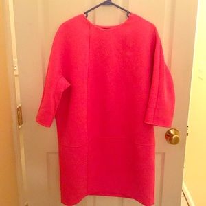 Banana Republic BR Monogram hot pink shift dress